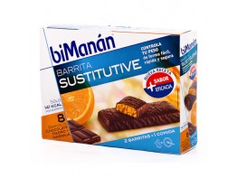 Imagen del producto BIMANAN BARRITAS CHOCOLATE/NARANJA 8 UDS